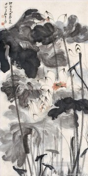 チャン・ダーチアン チャン・ダイチエン Painting - 長大千蓮 7 古い中国の墨